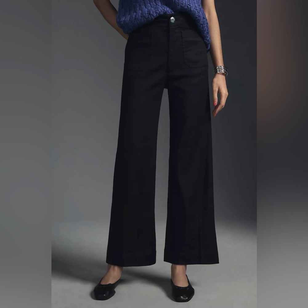 Anthropologie- The Colette cropped wide leg pants.